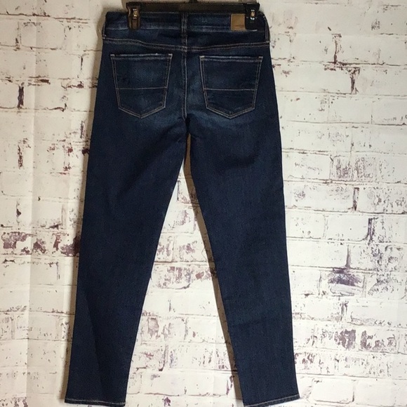 sac319 🦅American Eagle Super Stretch Low Rise Skinny Size 4 w/ 28.5" Inseam - Picture 7 of 10
